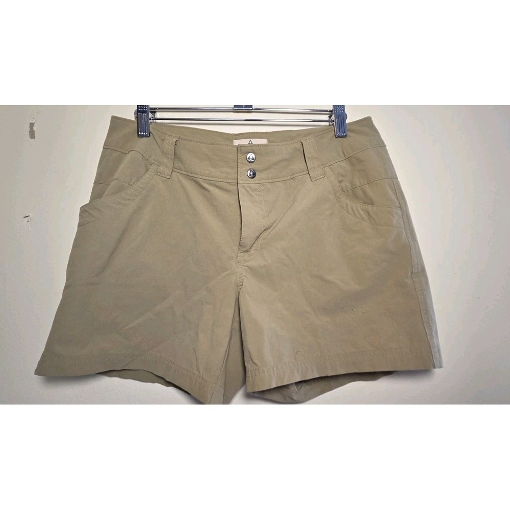 ASCEND Womens 4.5" Stretch Trail Shorts, Tan Size 6 Hiking/Biking/Casual